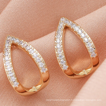 fashion water-drop style earrings,14K gold plated copper setting zircon blingbling diamond drop earrings jewelry for women